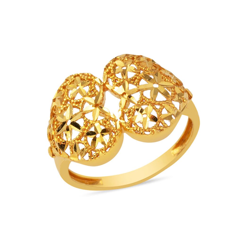 İkiz Cœurler 22 Carats Or Bague