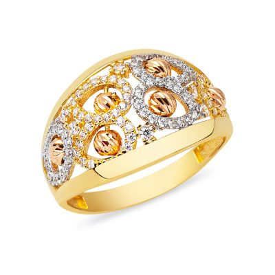 Drop 14K Doric Gold Ring
