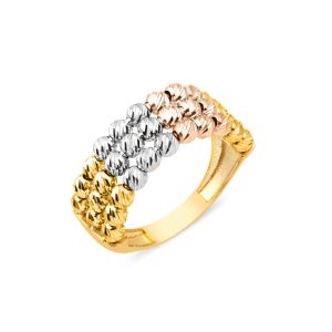 3 Rangs Dorissa 14 Carats Or Bague