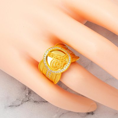avec Monogramme Rivière avec Pierres Or Bague - 14K - 4.79g - EZ Gold
