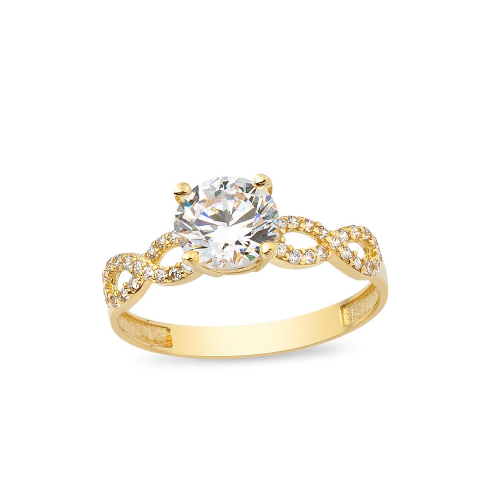 Sonsuzluklu Solitaire 14 Carats Or Bague