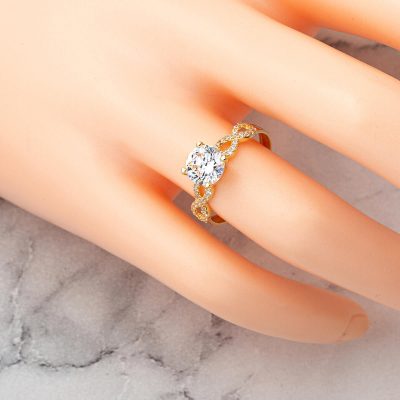 Sonsuzluklu Tektaş 14 Ayar Altın Yüzük - 14K - 2.61g - EZ Gold