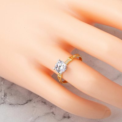 Kalpli Tektaş 14 Ayar Altın Yüzük - 14K - 1.78g - EZ Gold
