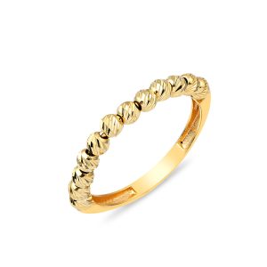 Boules 14 Carats sans Pierre Or Bague