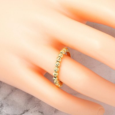 Beaded 14K Plain Gold Ring - 14K - 1.83g - EZ Gold