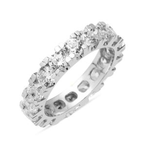 Eternity Rowtaşlı 14 Karat White Gold Ring
