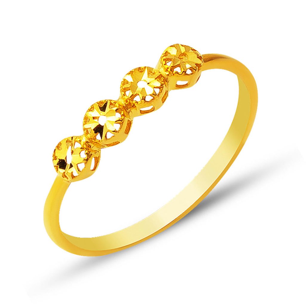 with Stars Plain 22 Karat Gold Ring