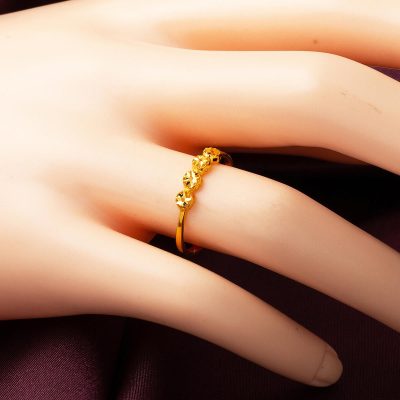 Yıldızlı Taşsız 22 Ayar Altın Yüzük - 22K - 1.48g - EZ Gold