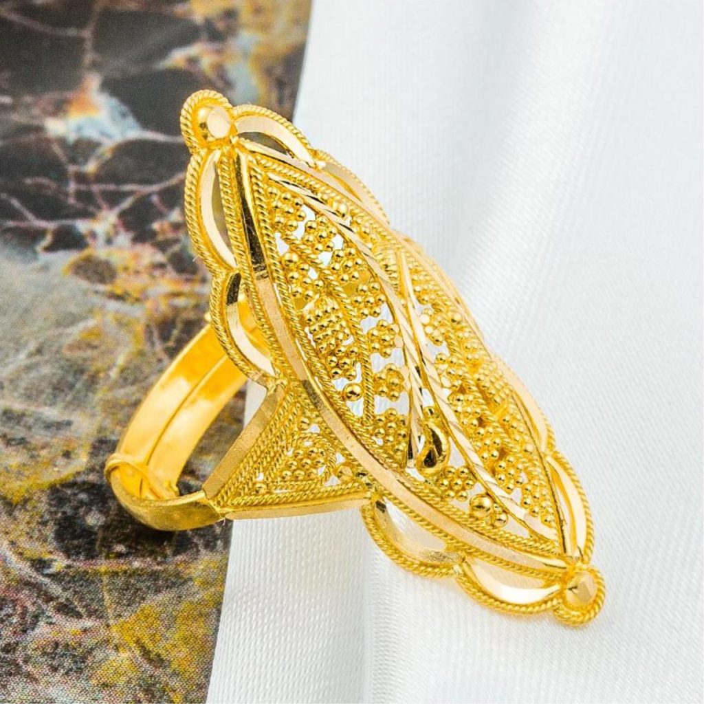 Plain 22 Karat Gold Hint İşi Ring