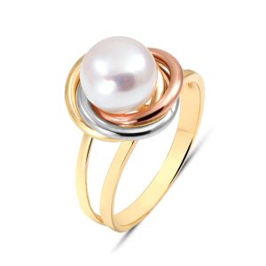 Olimpiyat 14 Carats Or de Perles Bague