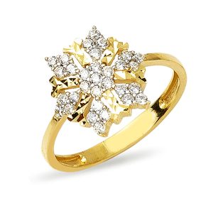 Kartenesi avec Pierres 14 Carats Or Bague
