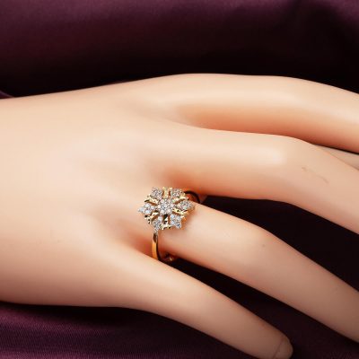 Kartenesi Taşlı 14 Ayar Altın Yüzük - 14K - 2.21g - EZ Gold