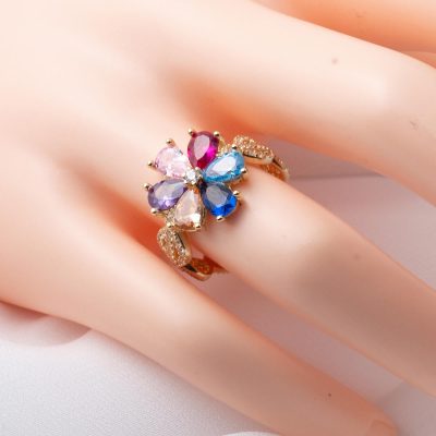 Gökkuşağı 14 Ayar Altın Yüzük - 14K - 3.66g - EZ Gold