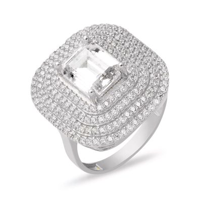 14 Karat White Gold Baguette Ring