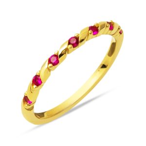 Sarmal Red with Stones 14 Karat Gold Ring