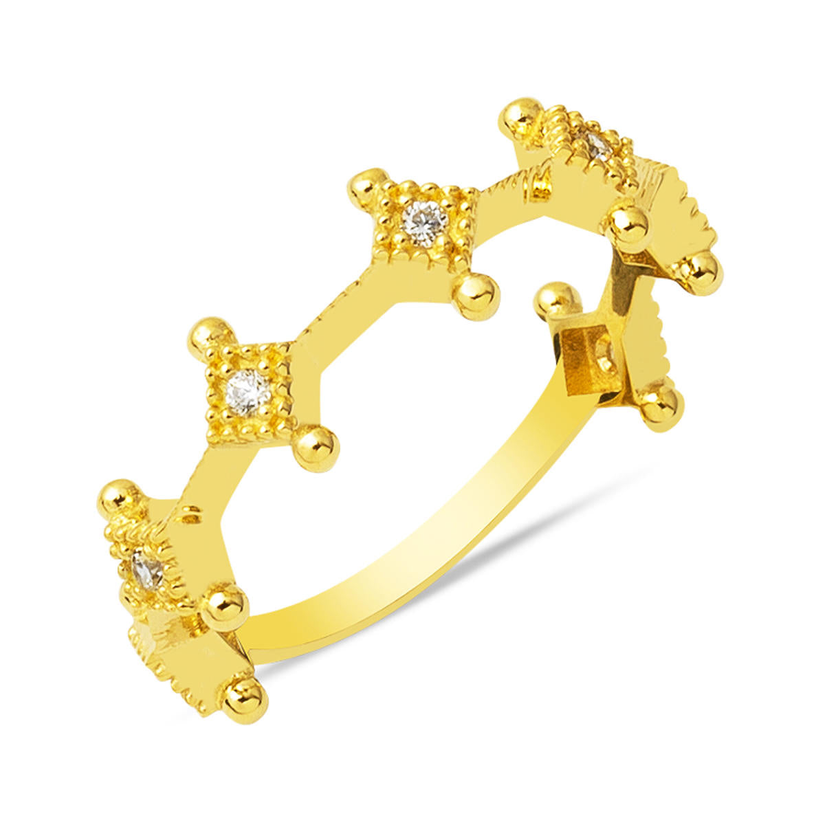Jaune Or Tendance 14 Carats Bague