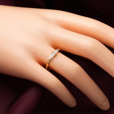 Modern Baget Tasarımlı Altın 14 Ayar Yüzük - 14K - 1.5g - EZ Gold