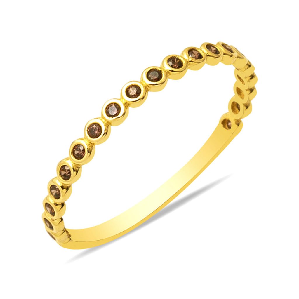 14 Carats Smoki Kuvars Rangpierre Or Bague