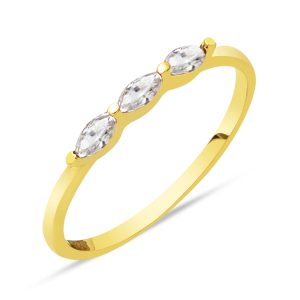 14 Karat Kedi Gözü with Stones Gold Ring