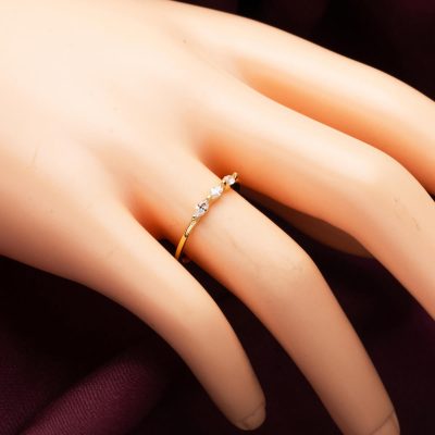 14 Ayar Kedi Gözü Taşlı Altın Yüzük - 14K - 1g - EZ Gold