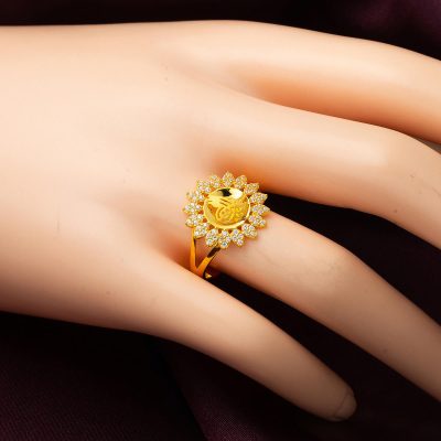 with Stones 14K Gold with Monogram Ring - 14K - 2.46g - EZ Gold