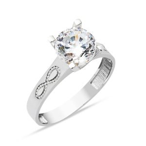 Infinity Model Solitaire 14 Karat Gold Ring
