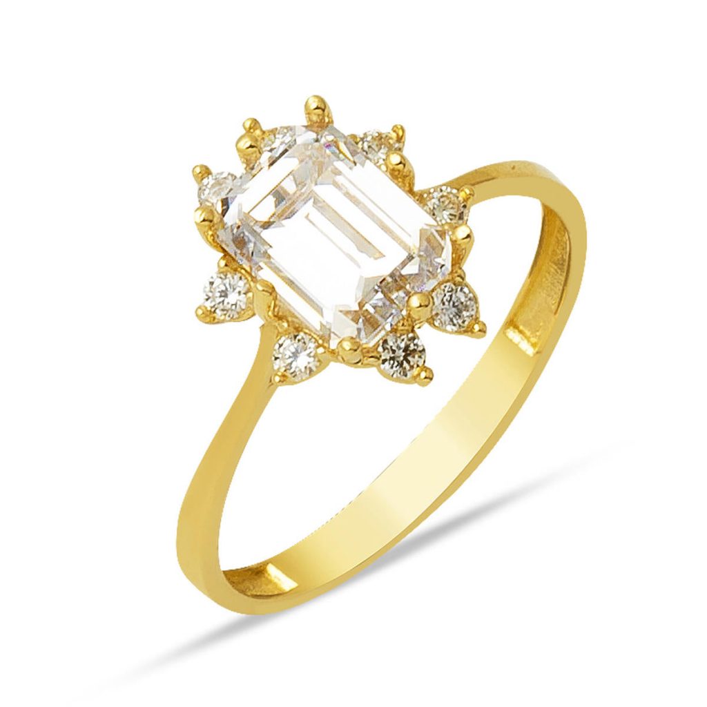 Baguette Ring Gold 14 Karat