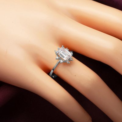 Beyaz Altın Baget Yüzük 14 Ayar - 14K - 2.29g - EZ Gold