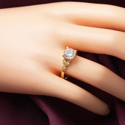 Trend 14 Ayar Tektaş Altın Yüzük - 14K - 2.85g - EZ Gold