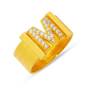 M Letterli Trabzon Woven Gold 14 Karat Ring