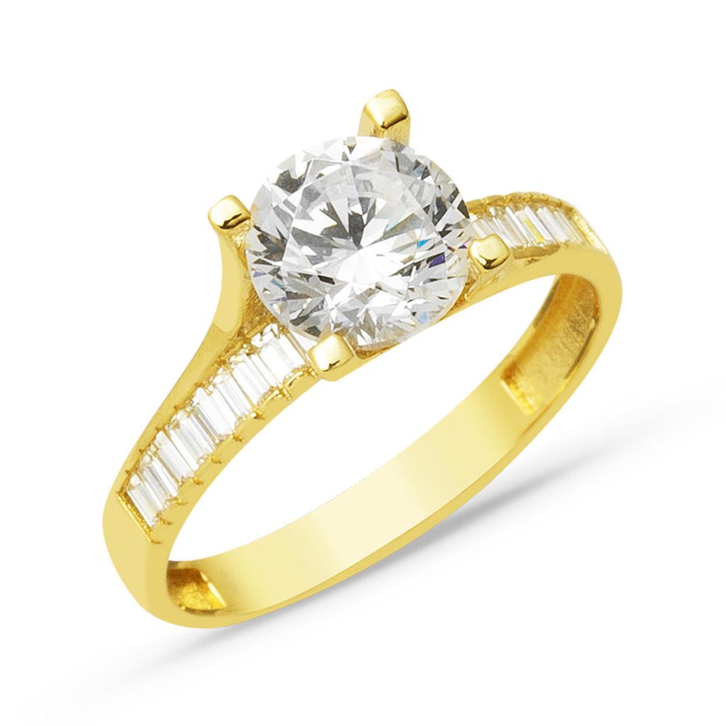 Özel Design Solitaire Gold Ring