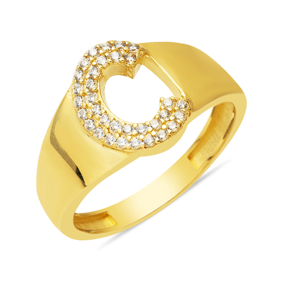 14 Carats C Lettre Or Bague