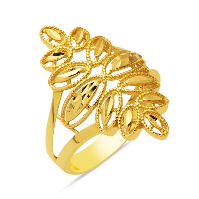 Fleur de Vie 14 Carats Sade Or Bague
