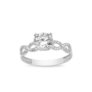 Sonsuzluklu Solitaire 14 Karat White Gold Ring
