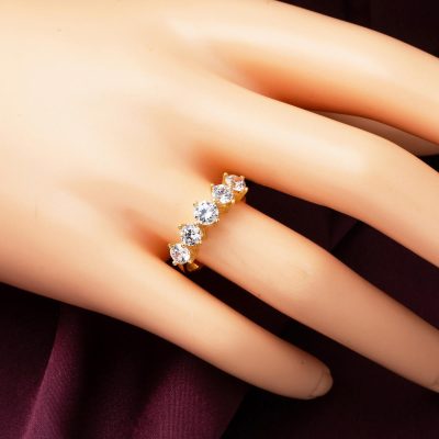 14 Ayar Asansör Model Altın Beştaş Yüzük - 14K - 2.52g - EZ Gold