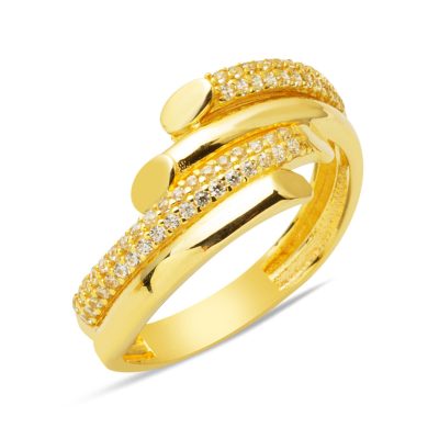 with Stones Yellow Gold Women's Ring