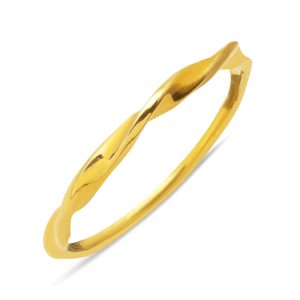 14 Karat Twisted Plain Gold Ring
