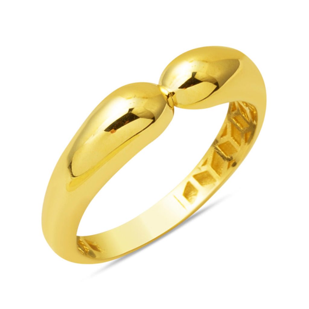14 Karat Gold Plain Parlak Ring