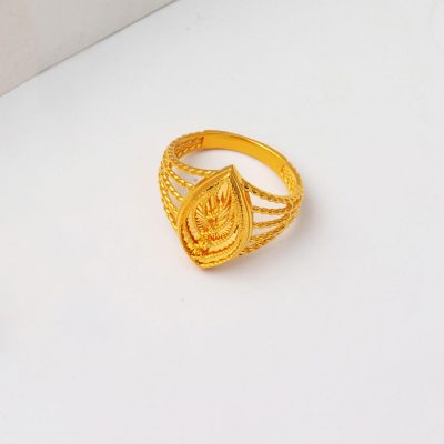 Kalemli Parlak 22 Ayar Altın Yüzük - 22K - 5.25g - EZ Gold
