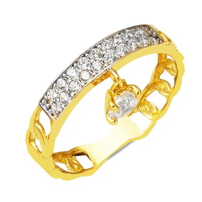 Pandora Solitaire Drop 14 Karat Gold Ring