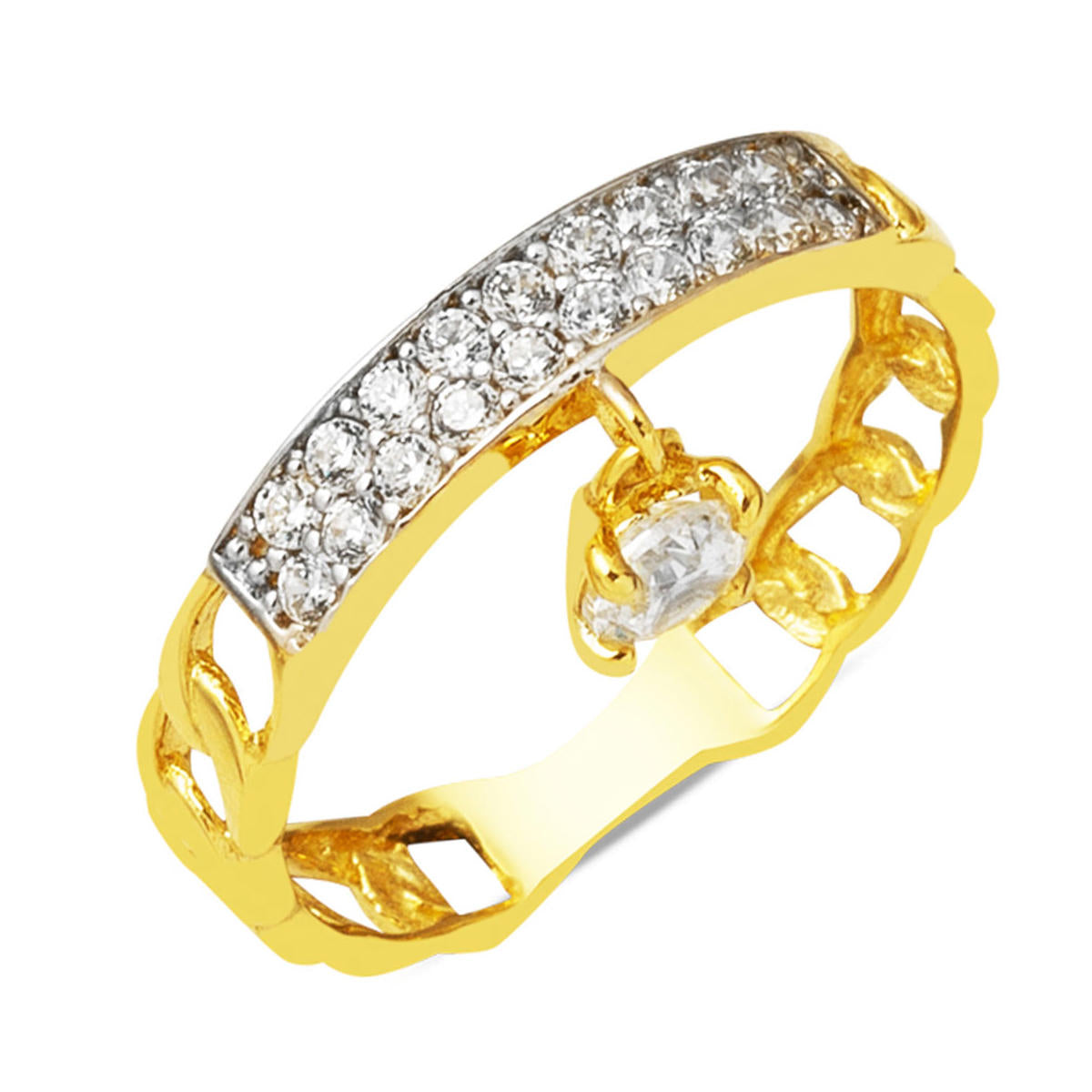 Pandora Solitaire Drop 14 Karat Gold Ring
