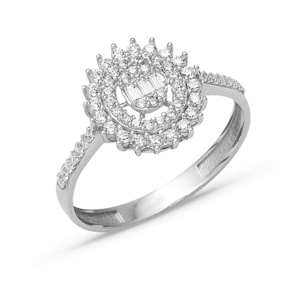 Sun Design Baguetteli White Gold Spor Ring