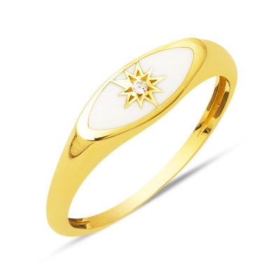 Özel Star Design 14 Karat Gold Ring
