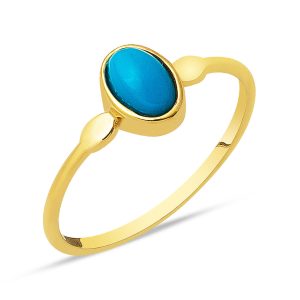 Firuze avec Pierres 14 Carats Tendance Or Bague