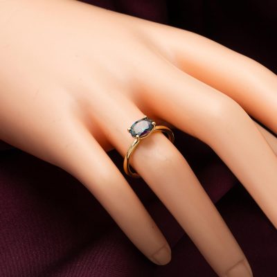 14 Ayar Mistik Topaz Taşlı Altın Yüzük - 14K - 2.43g - EZ Gold