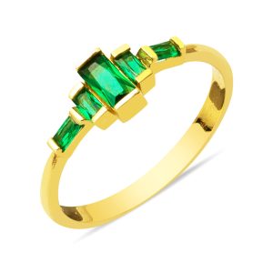 Baguette Minimalist Designed 14 Karat Gold Ring
