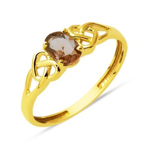 Minimaliste Coeur à Design 14 Carats Or Bague