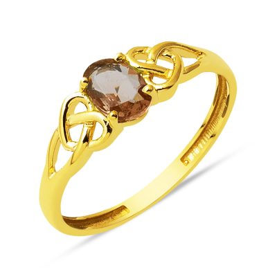 Minimalist Heart Designed 14 Karat Gold Ring