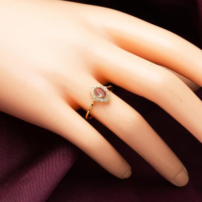 14 Ayar Smoki Kuvars Taşlı Altın Yüzük - 14K - 1.37g - EZ Gold