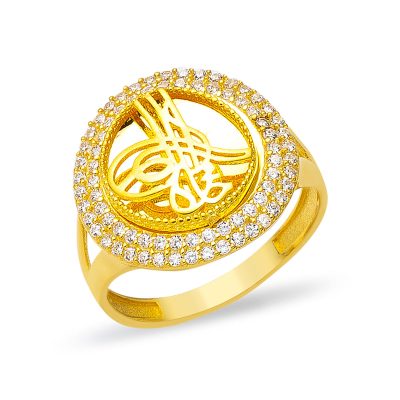 with Monogram 14K Gold Ring